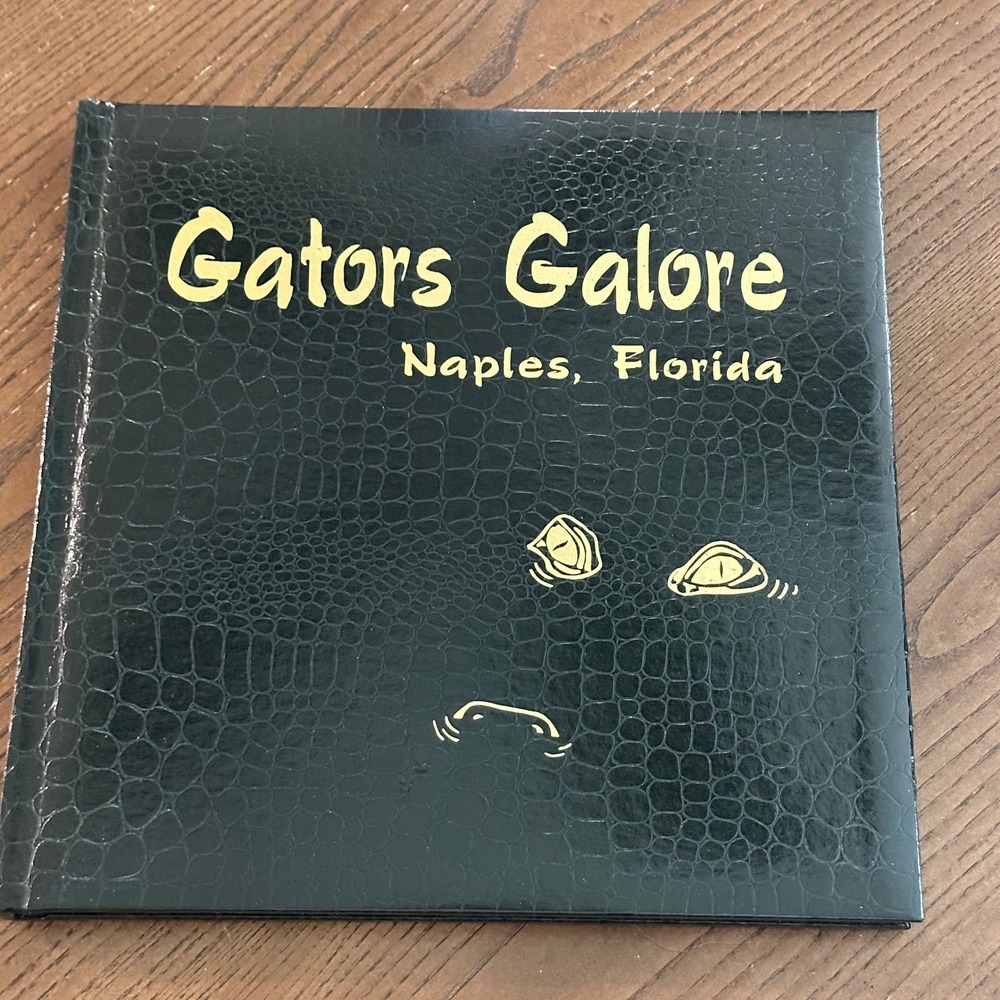 Gators Galore Naples Florida Art Book 2002 Hardcover Faux Gator Skin